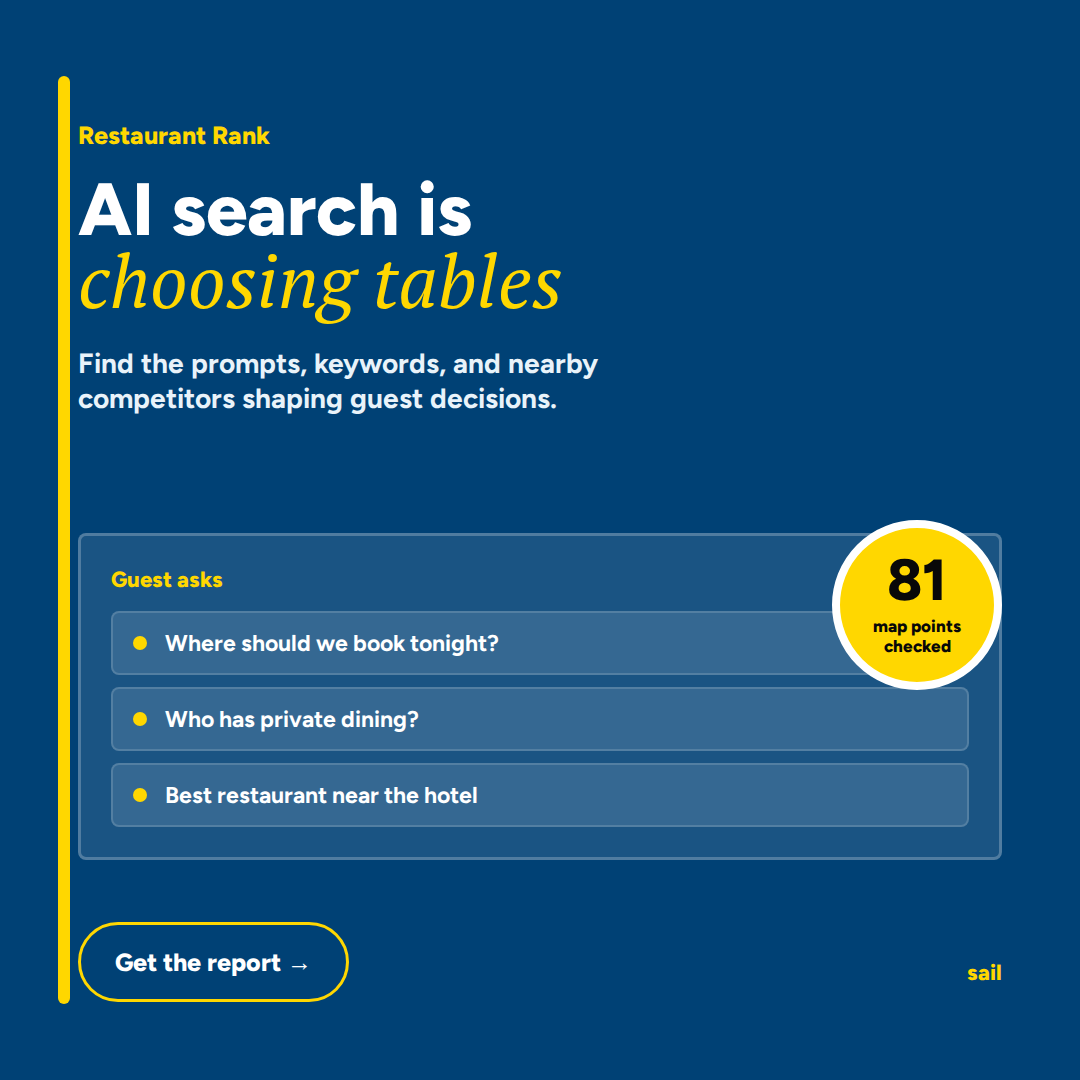 Sail Restaurant Rank - AI Dinner Recommendation - Feed + Story square creative