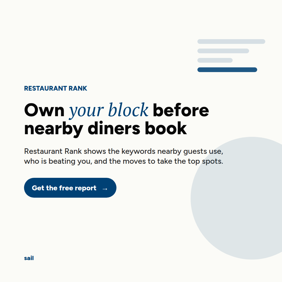 Sail Restaurant Rank - Win Your Block - Static 1:1