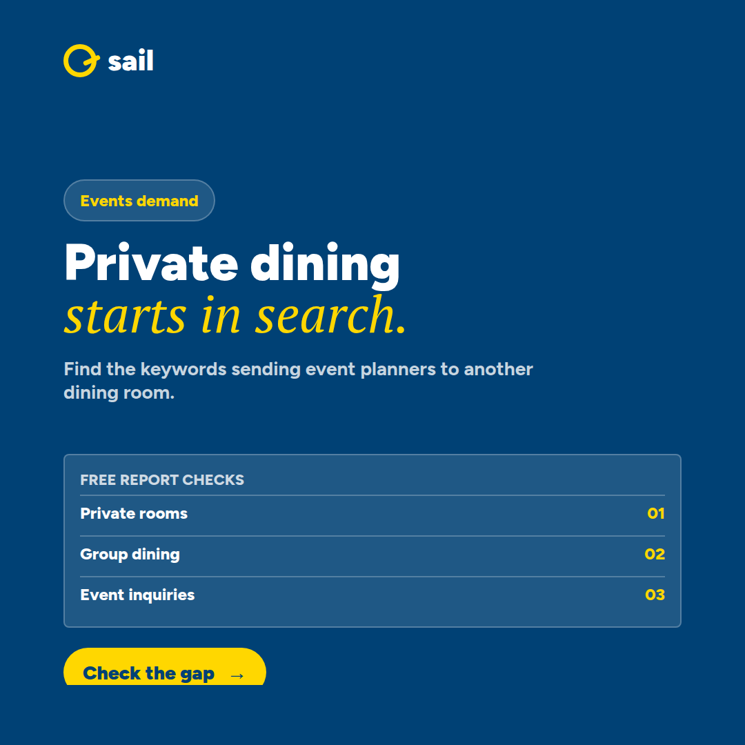 Private Dining Search Gap
